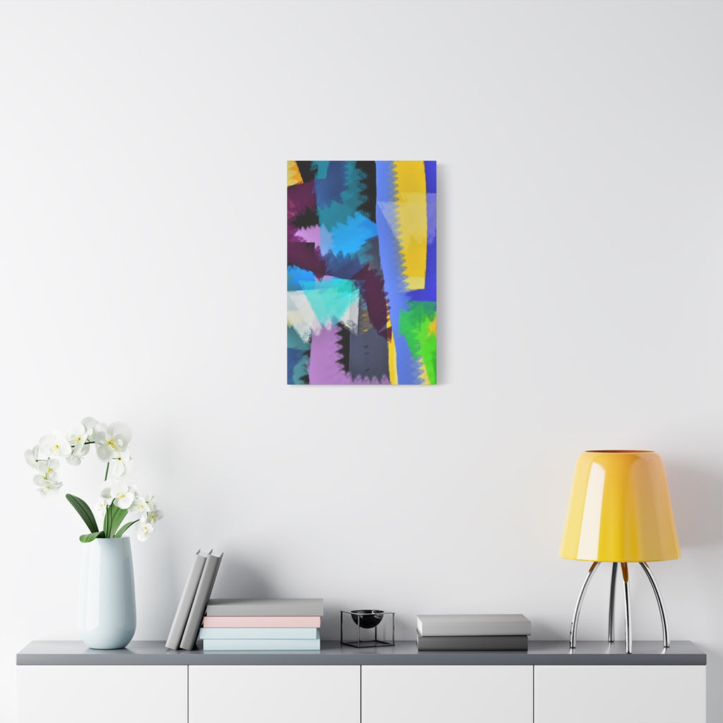 Abstract Color Burst Canvas Print — Vibrant Geometric Wall Art