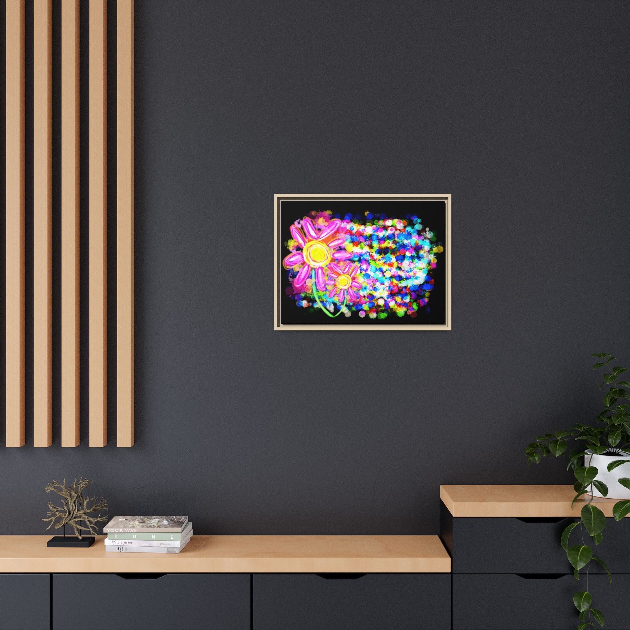 Playful Color Matte Canvas Framed Wall Art