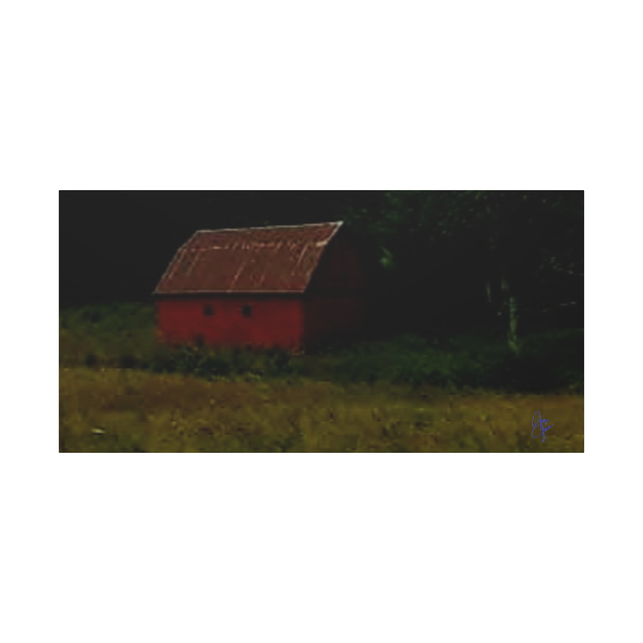 North Carolina  Rustic Red Barn Matte Canvas Wall Art (Stretched 1.25")