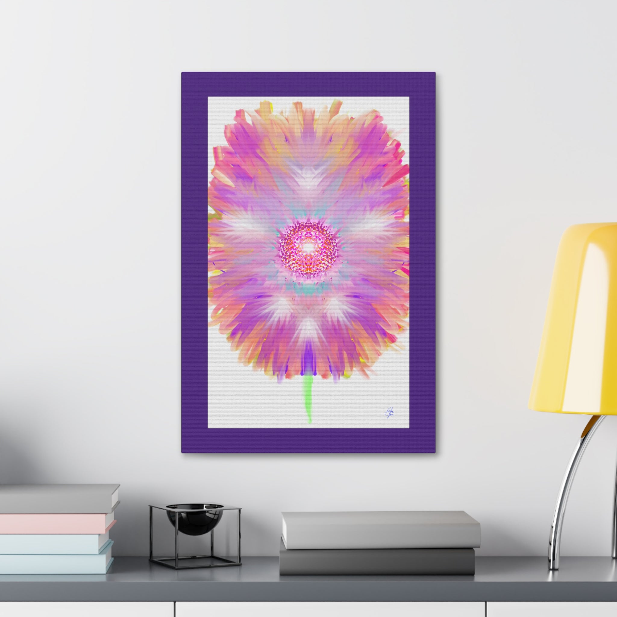 Pink Mandala Abstract Canvas - Stretched 1.5" Wall Art