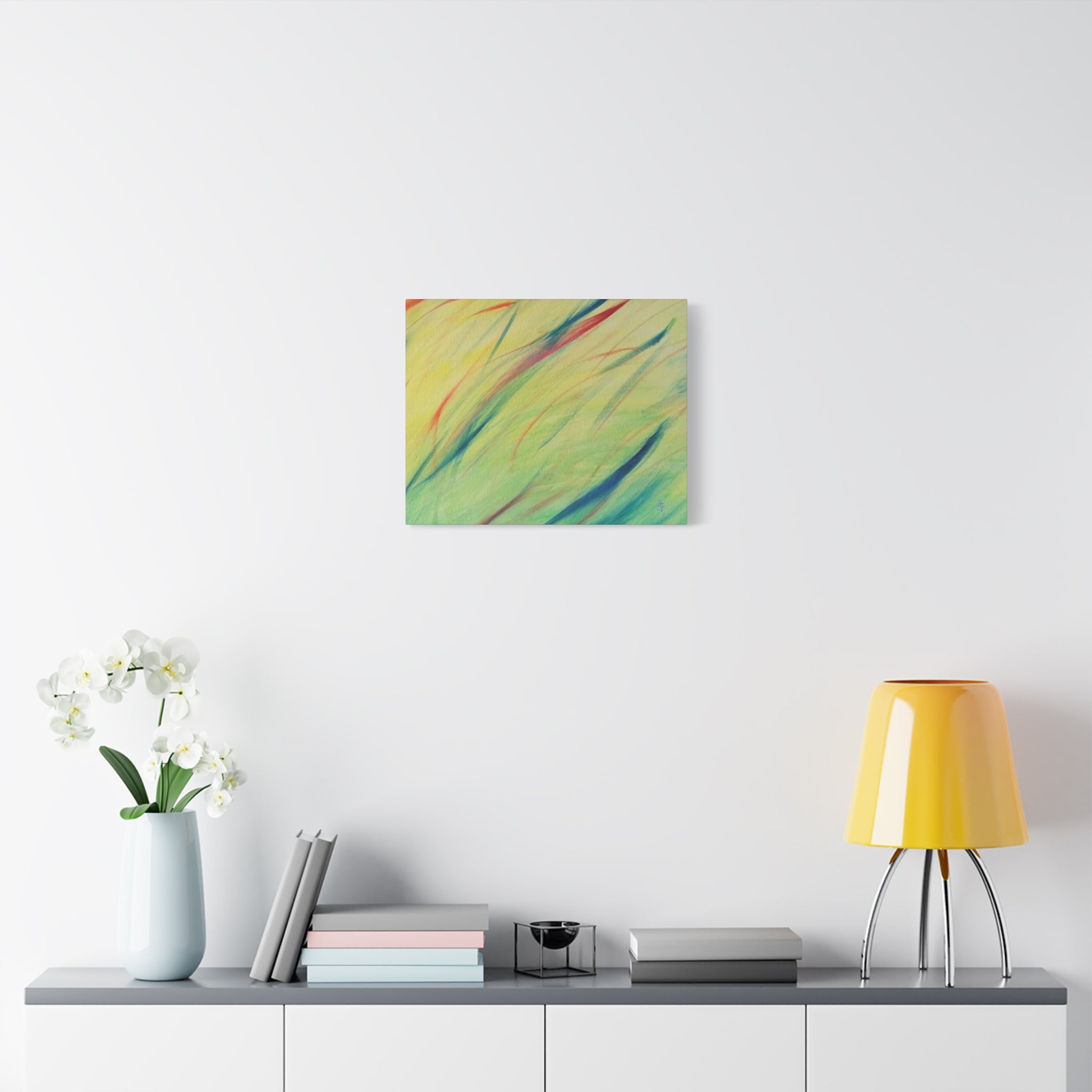 Abstract Windblown Grasses Matte Canvas Wall Art