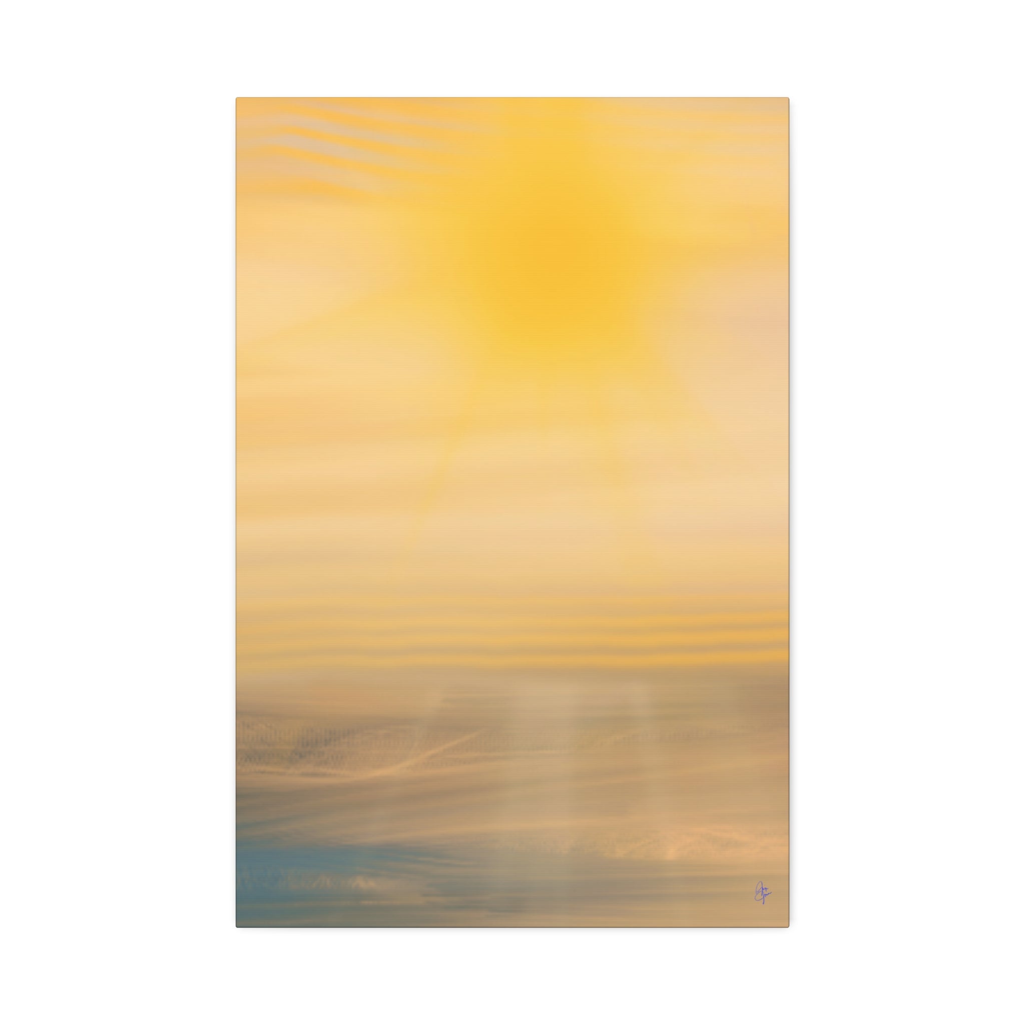 Sunset Blur Abstract Canvas Print – Warm Coastal Wall Art