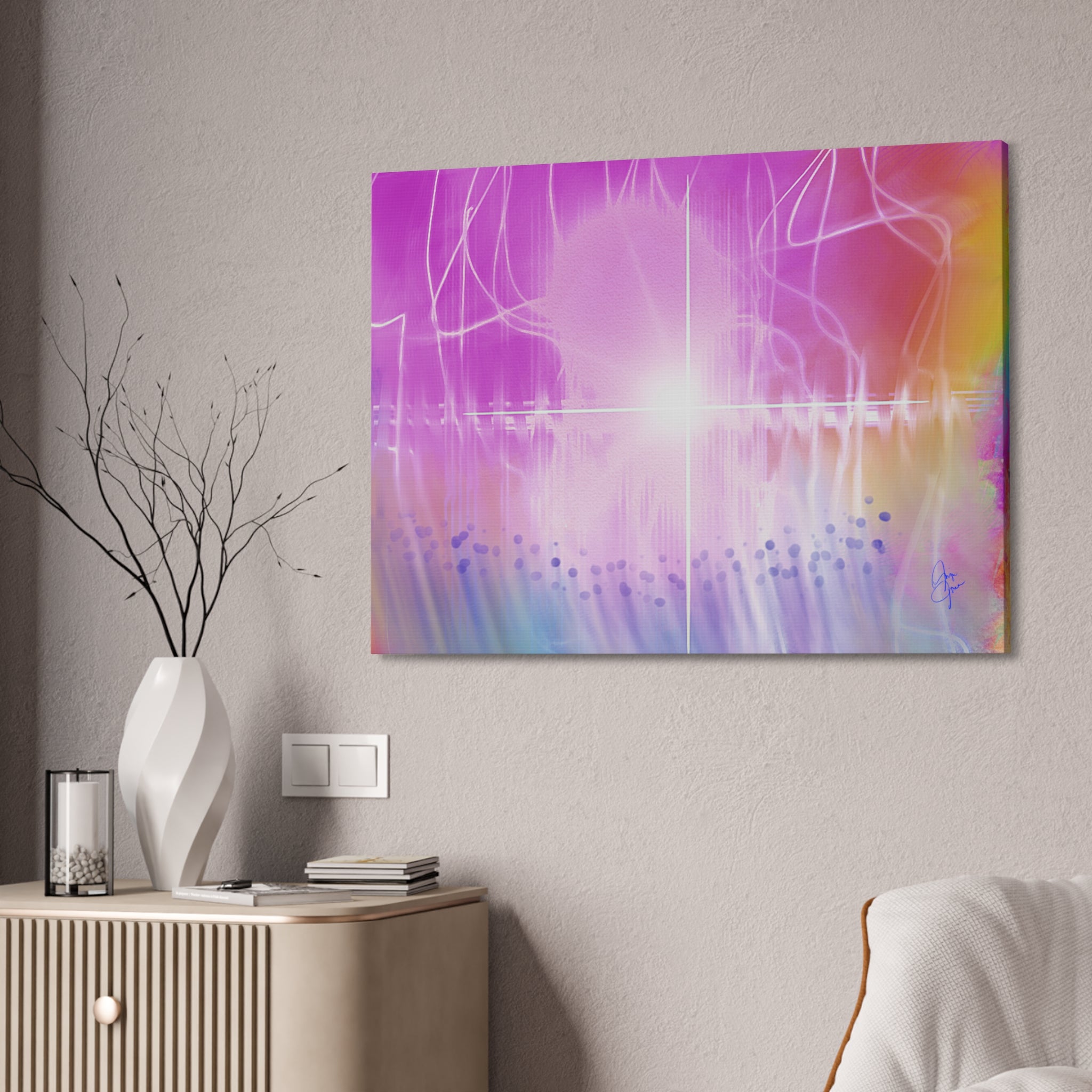 Abstract Radiant Light Canvas