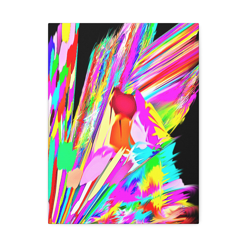 Abstract Neon Burst Canvas Print — Vibrant Pop Art Wall Decor