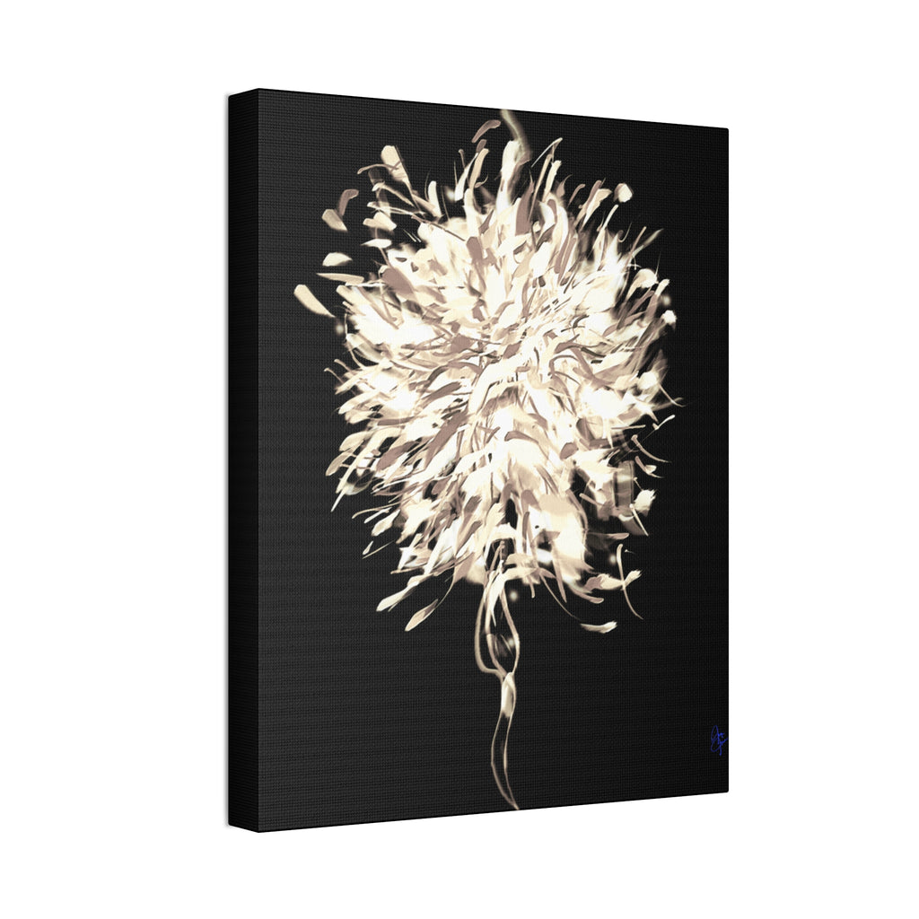 Abstract Floral Canvas Print – Neutral Burst Wall Art, Stretched 1.5"