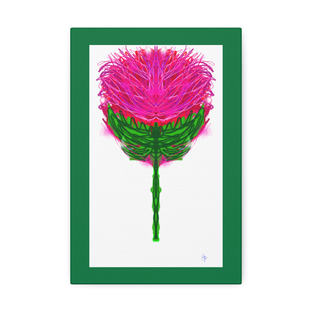Pink Thistle Canvas Print — Stretched 1.5" Floral Wall Art