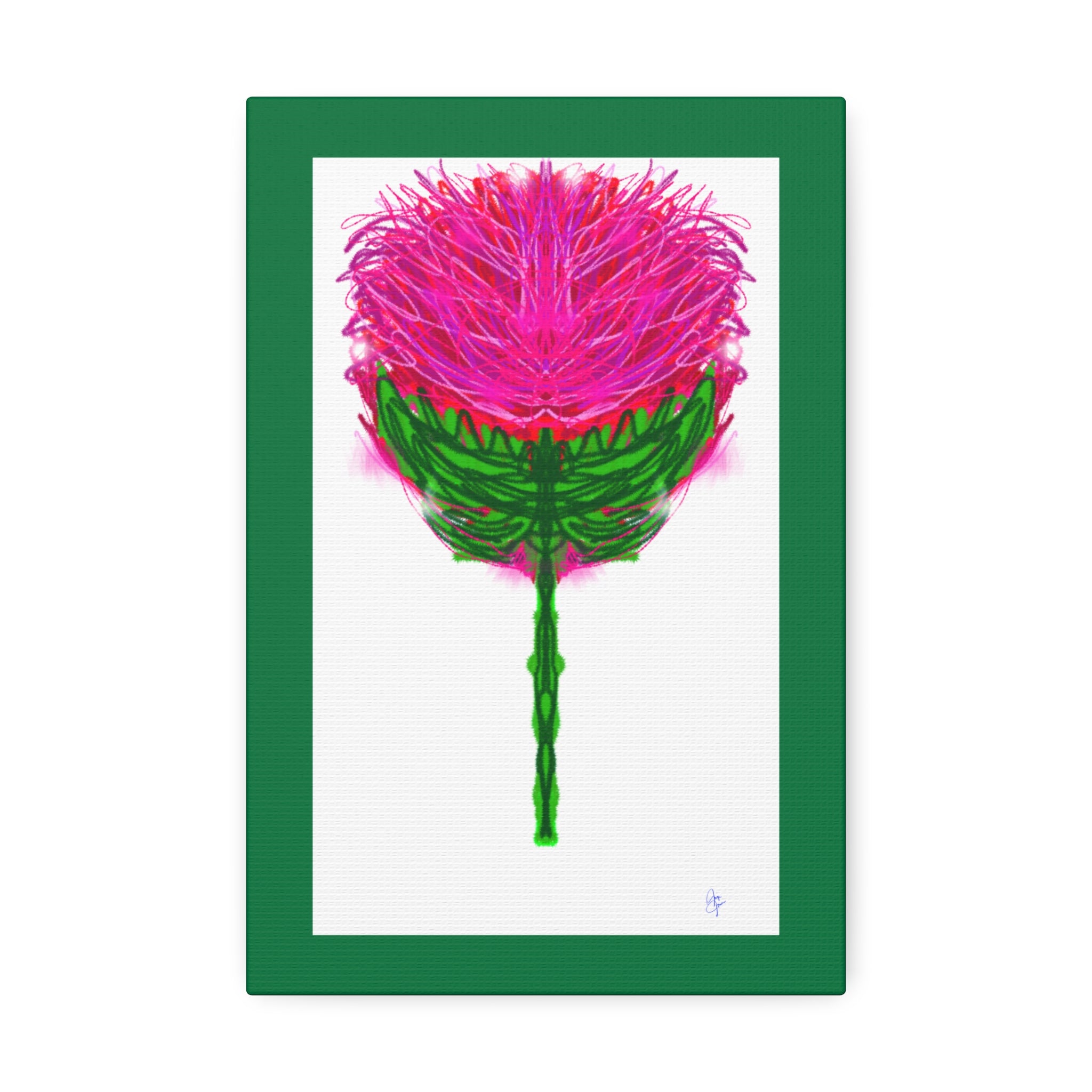 Pink Thistle Canvas Print — Stretched 1.5" Floral Wall Art