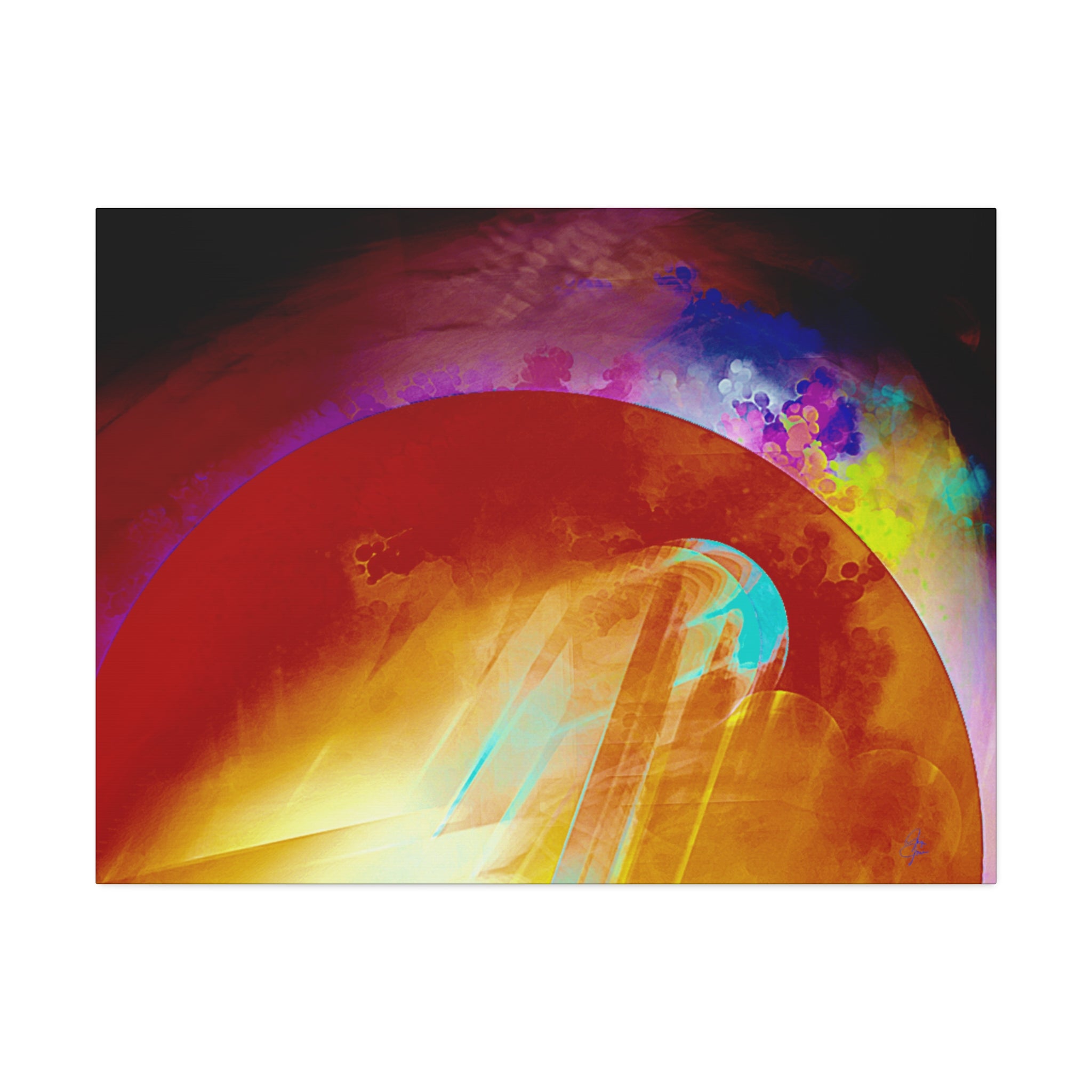 Abstract Solar Burst Canvas Print — Vibrant Colorful Wall Art