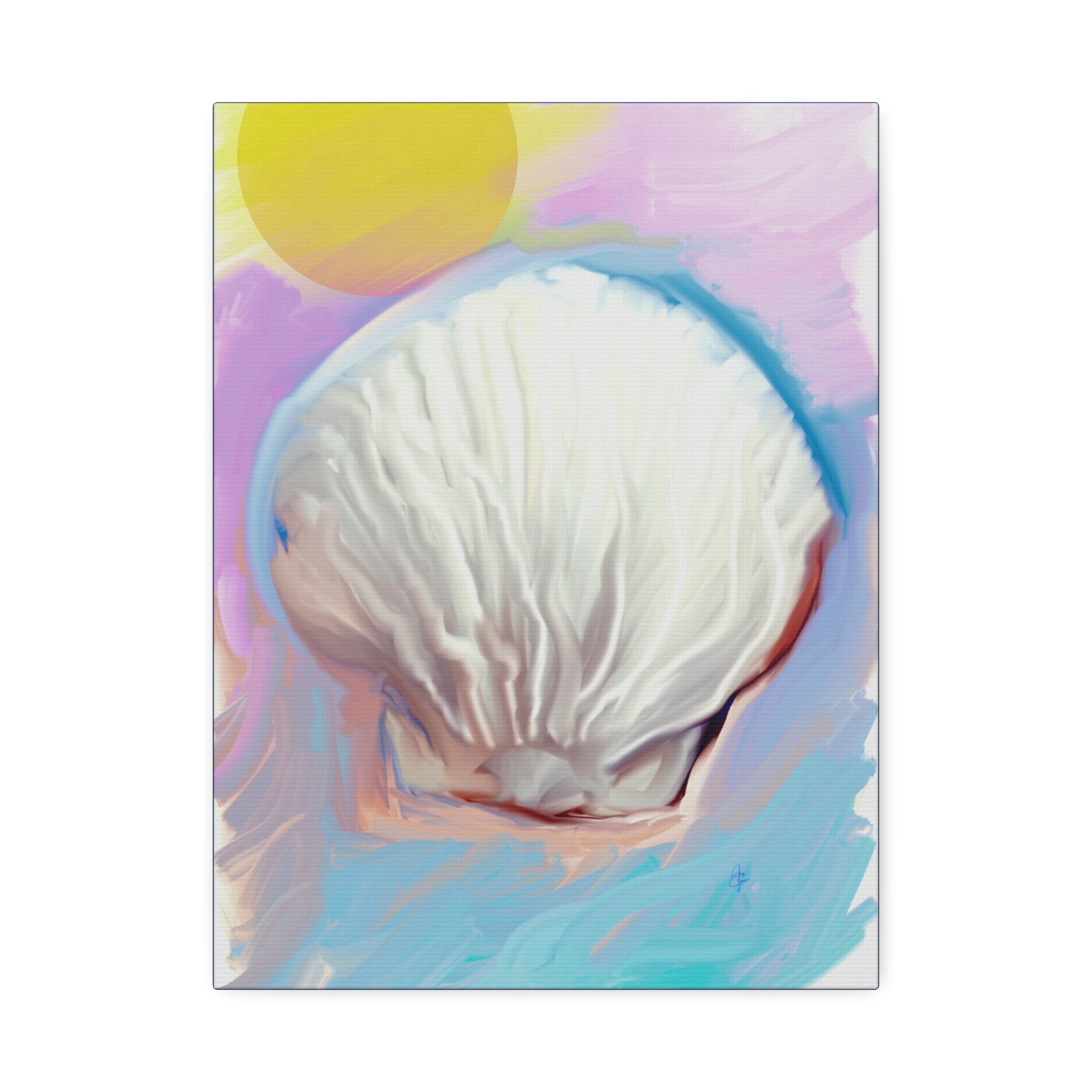 Seashell Dream Canvas Stretch — Pastel Beach Wall Art (1.5" Stretched)