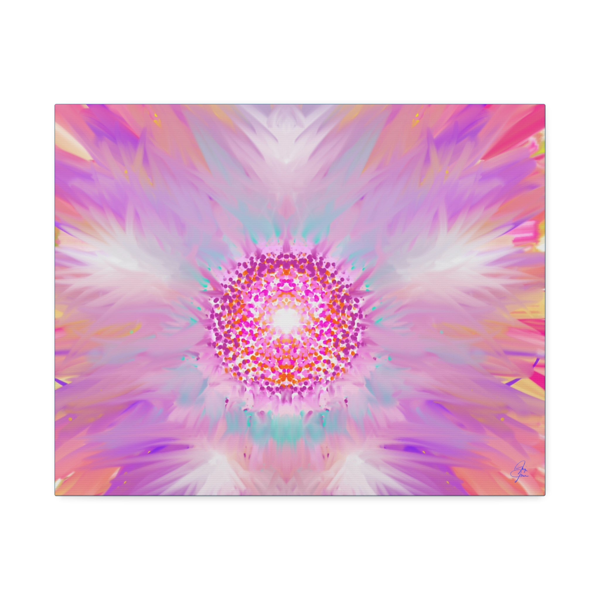 Pink Mandala Abstract Canvas - Stretched 1.5" Wall Art