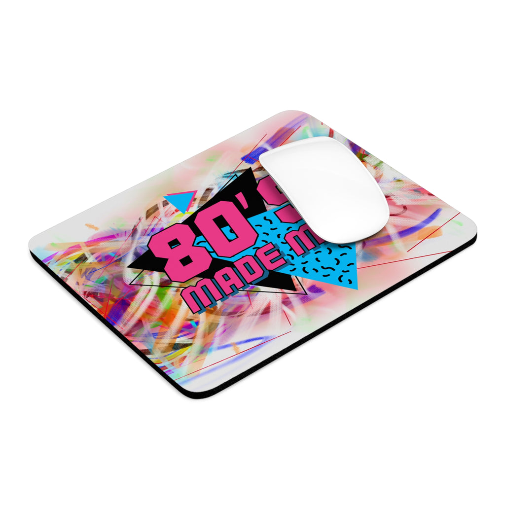 80's Made Me Retro Mouse Pad — Neon 1980s Vaporwave Desk Mat