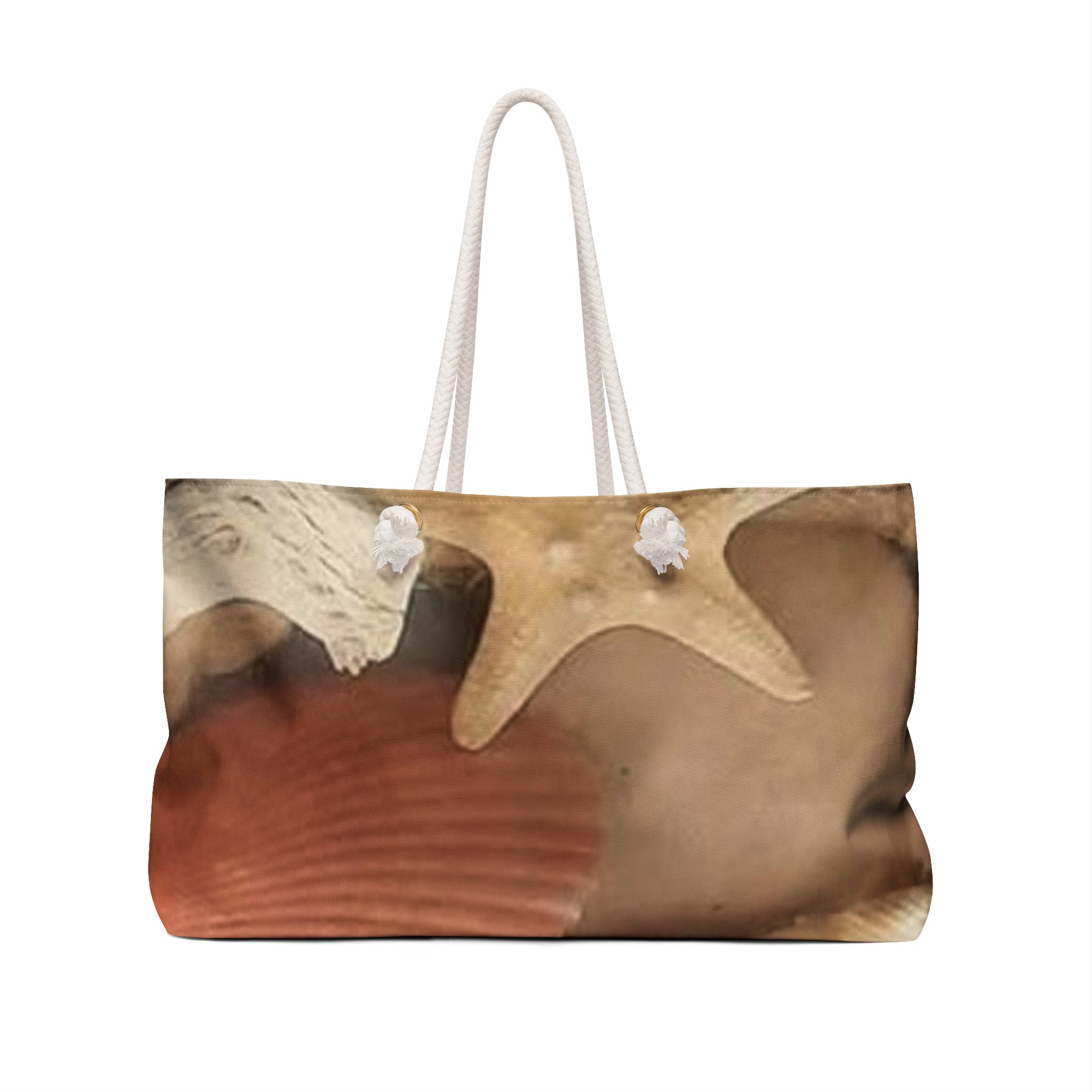 Coastal Shells Weekender Bag — Beach Tote with Starfish & Seashell Design