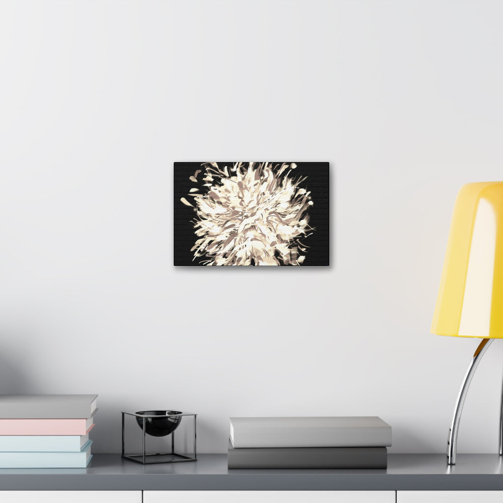 Abstract Floral Canvas Print – Neutral Burst Wall Art, Stretched 1.5"