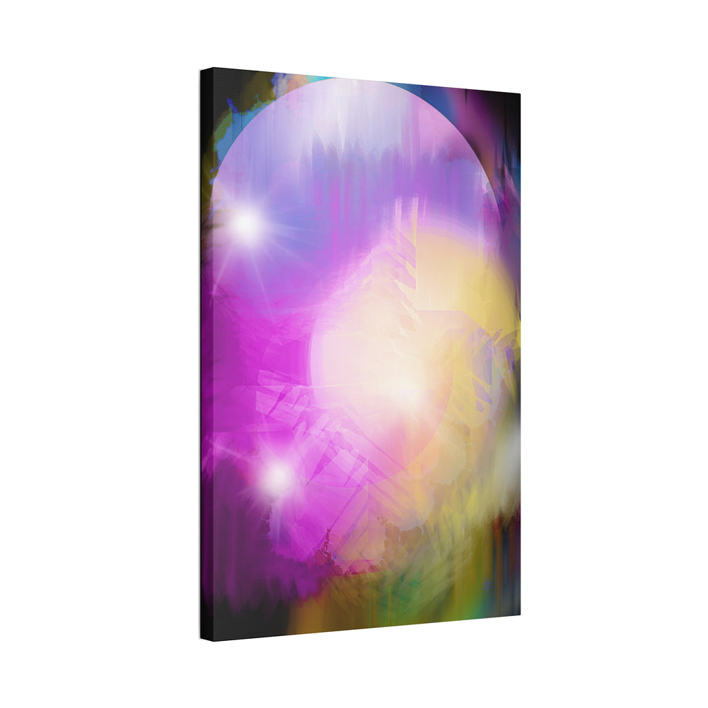 Abstract Aurora Canvas Print — Vibrant Pink & Purple Stretched Wall Art