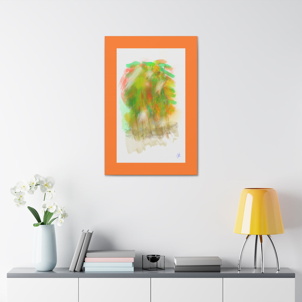 Abstract Green Forest Canvas — Stretched Wall Art