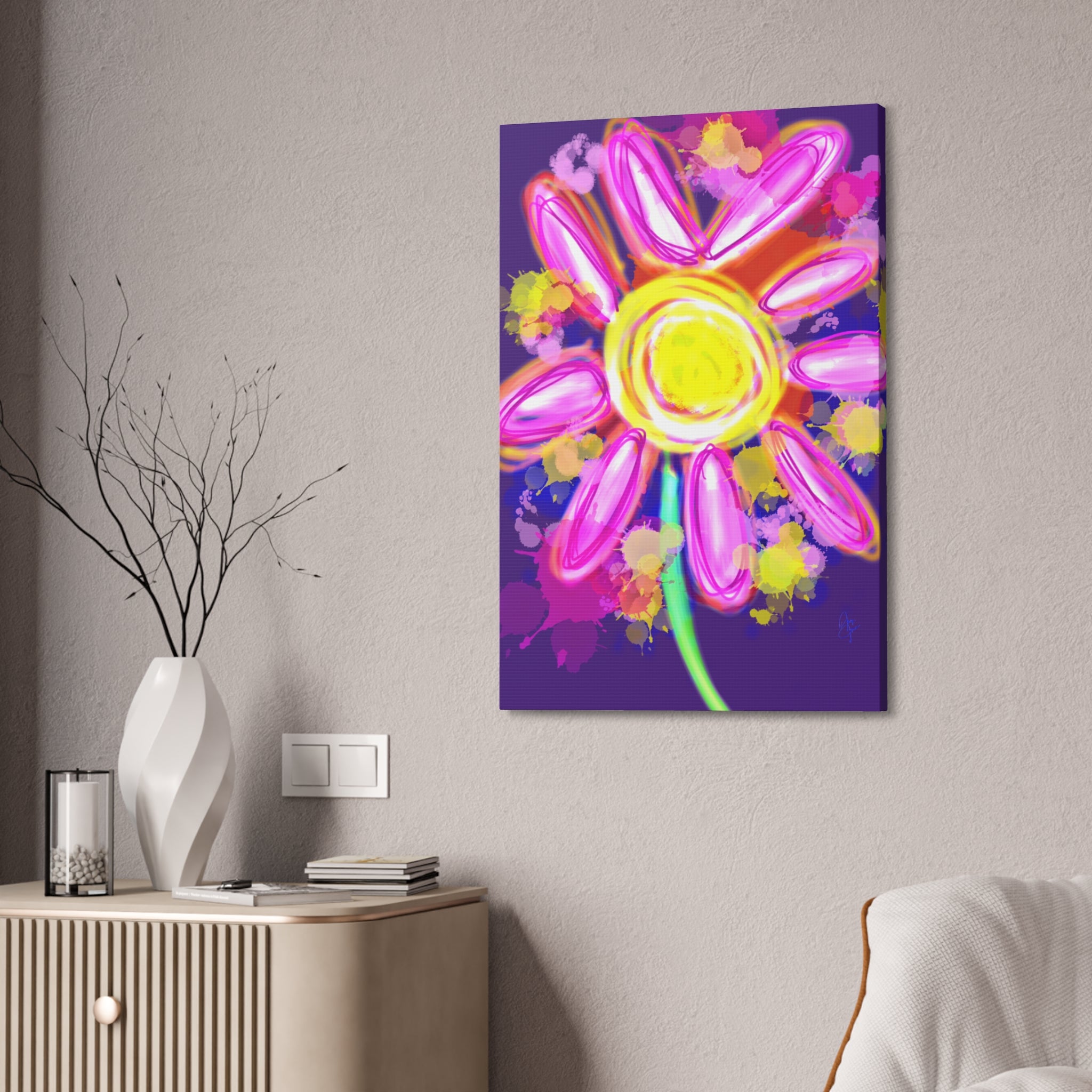 Bright Sunshine Daisy Canvas