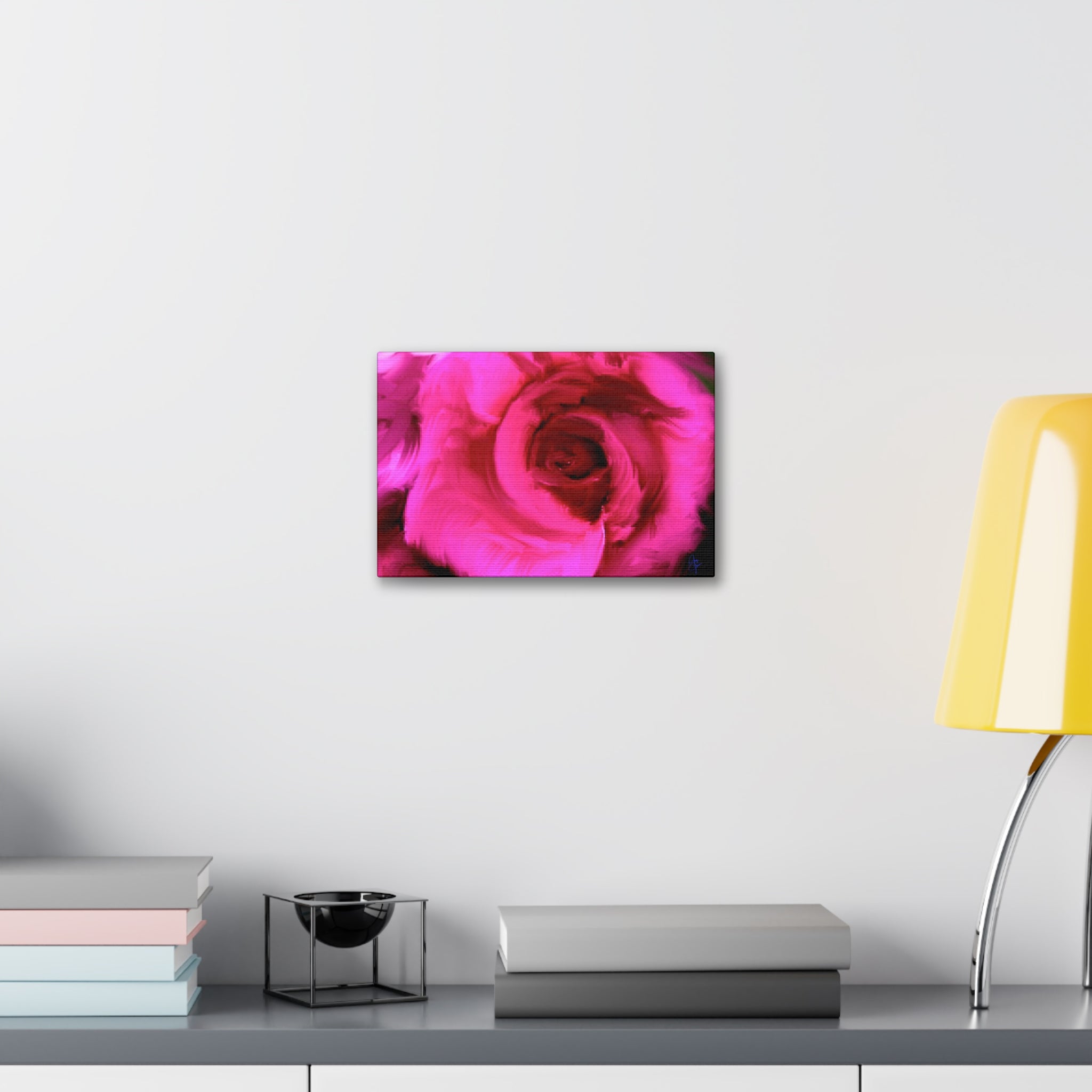 Pink Rose Abstract Canvas Print — Stretched 1.5" Wall Art