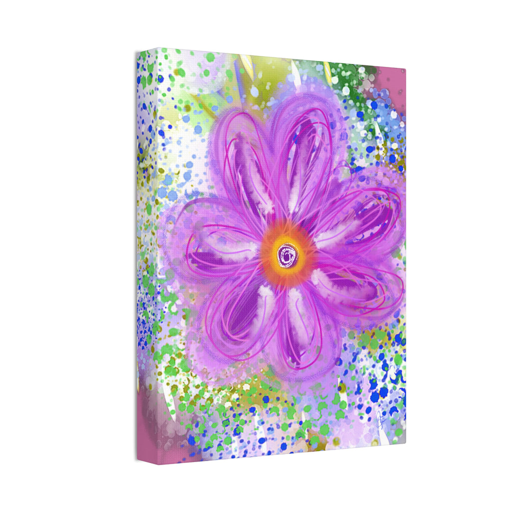 Purple Bloom Floral Canvas - Stretched 1.5" Wall Art