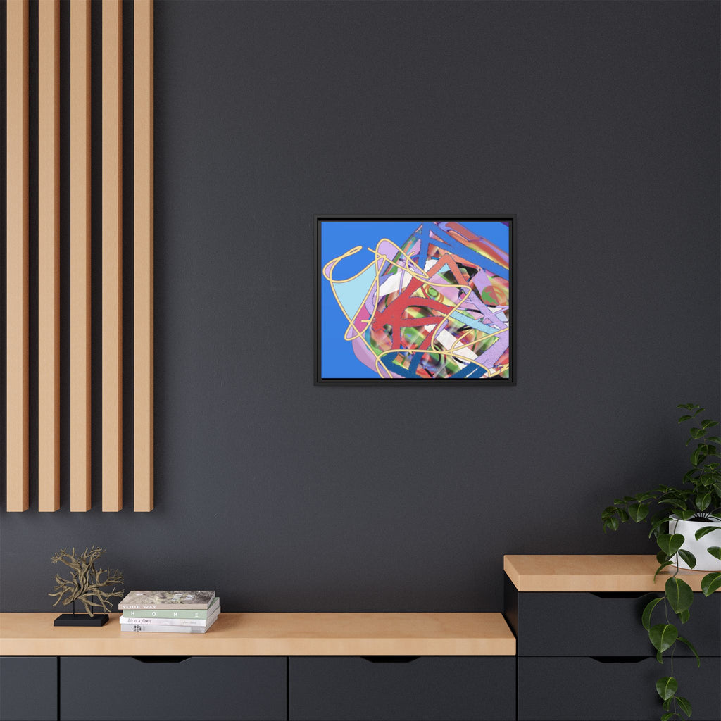 Abstract Multi‑Color Framed Canvas Art – Vibrant Modern Wall Decor