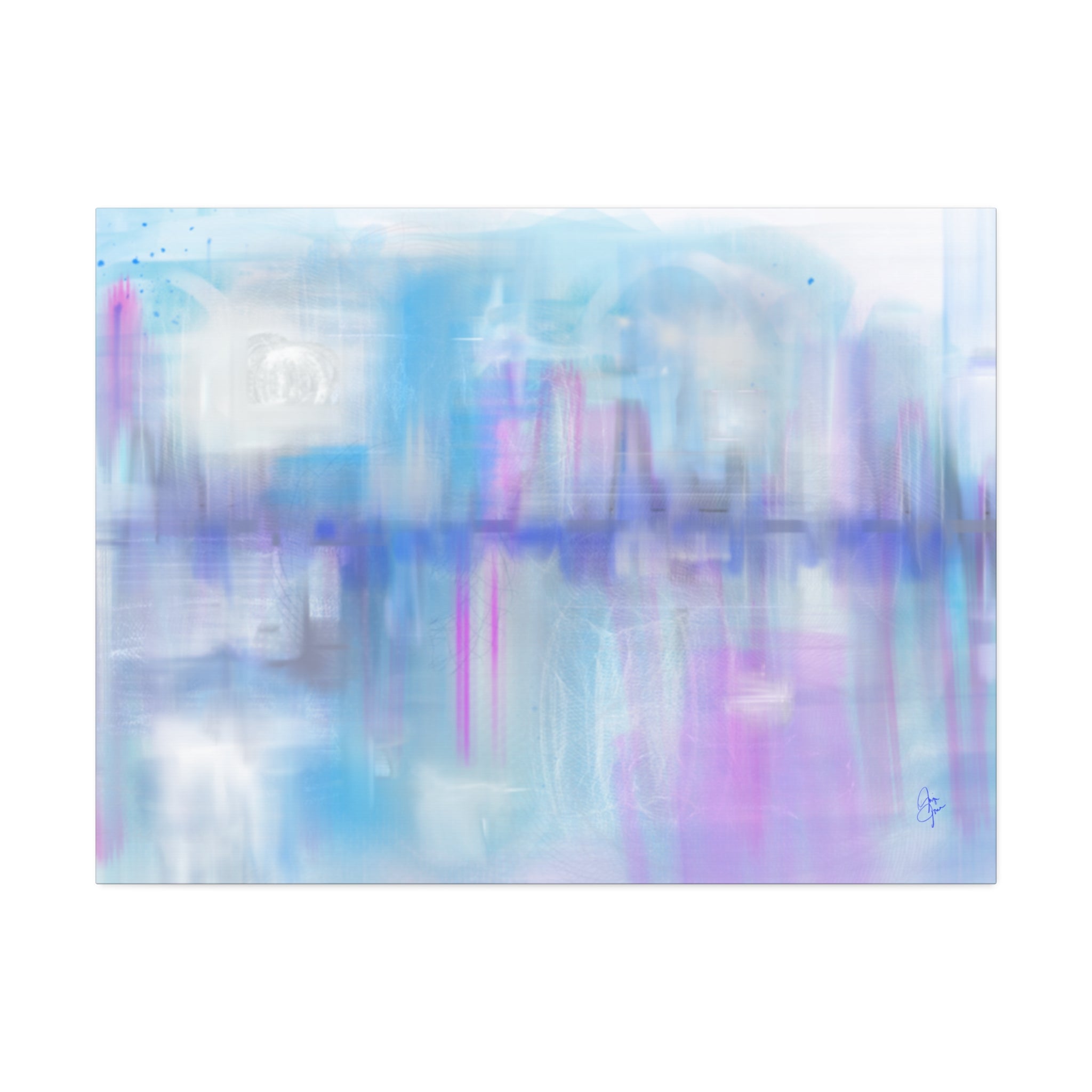 Abstract Pastel Cityscape Canvas Print — Stretched 1.5"