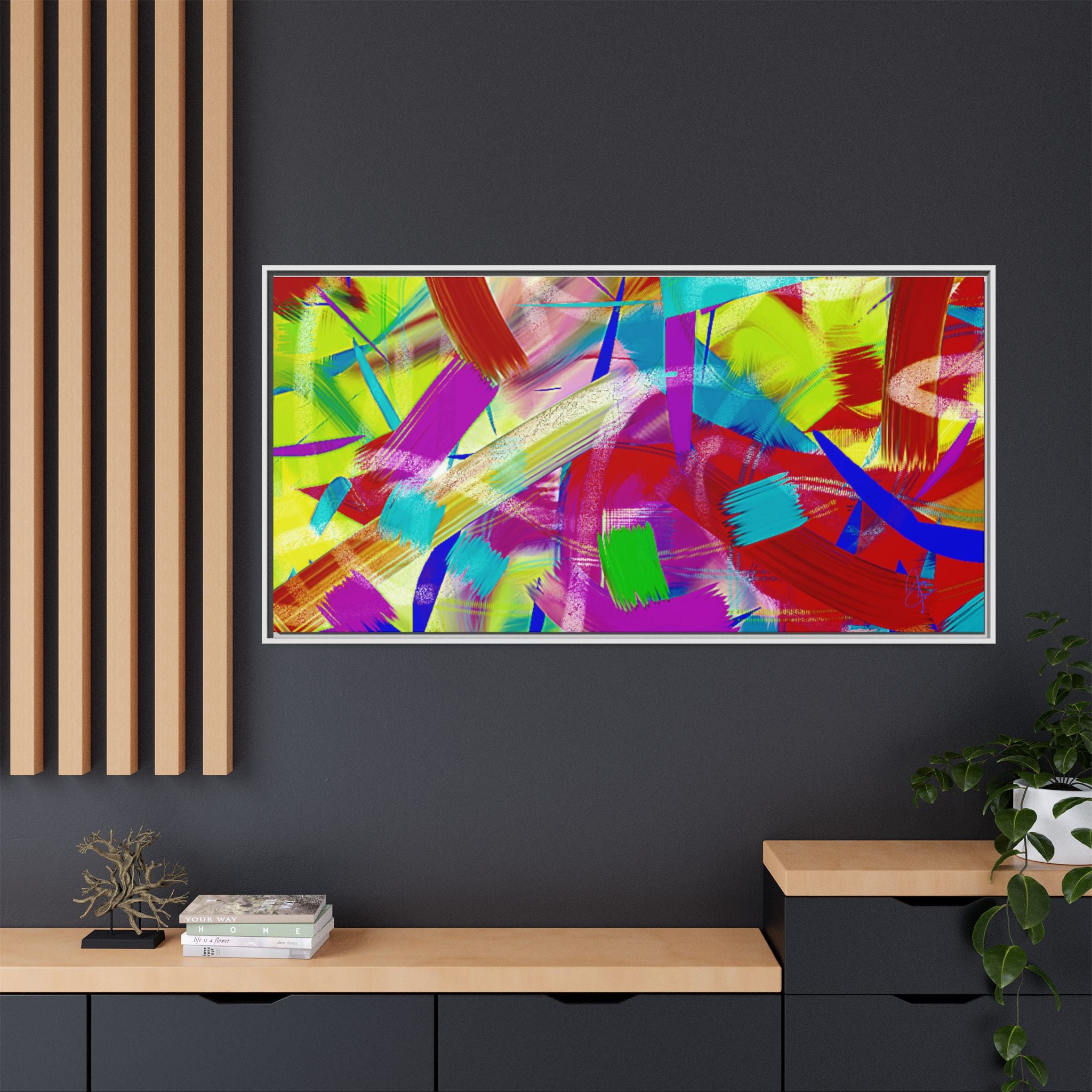 Matte Canvas, Framed (Multi-color)
