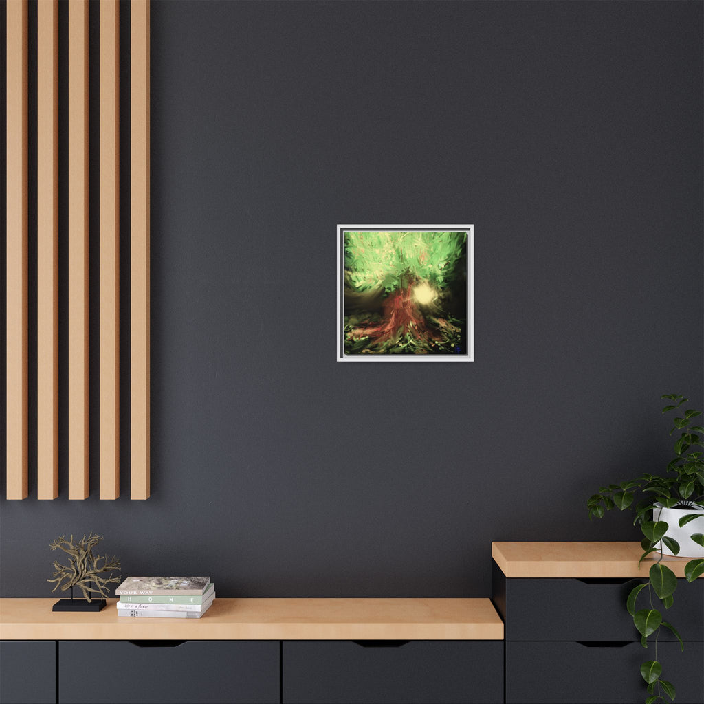 Sunset Tree Matte Canvas Framed Wall Art