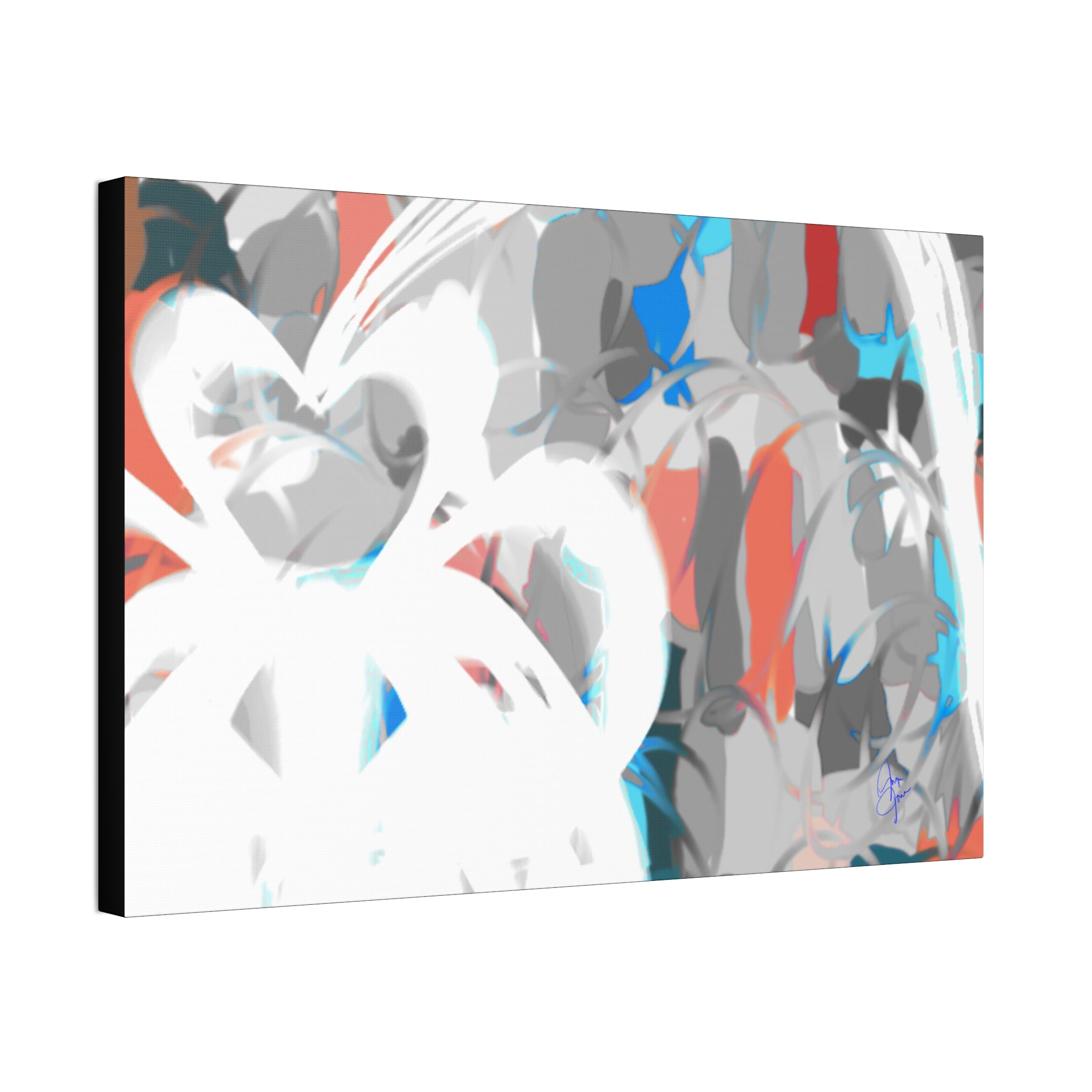 Abstract Coastal Breeze Canvas Print — Modern Stretched Wall Art