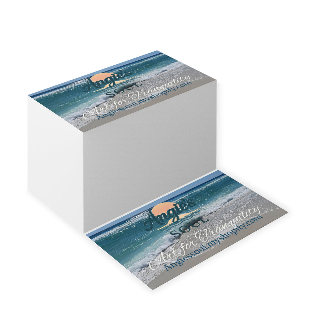 Tranquil Beach Business Cards — 'Art for Tranquility' Professional Cards