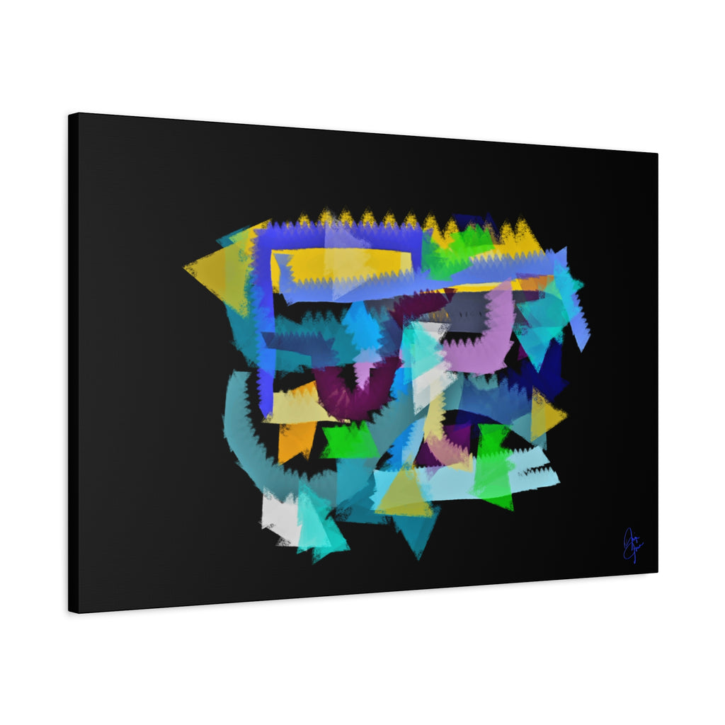 Abstract Color Burst Canvas Print — Vibrant Geometric Wall Art