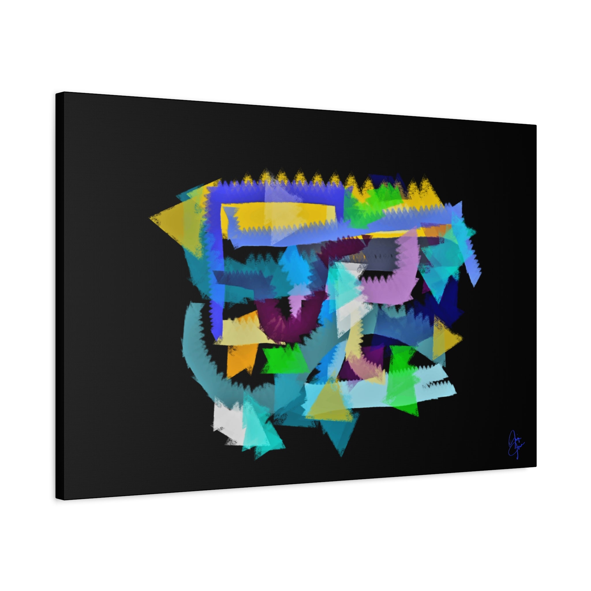 Abstract Color Burst Canvas Print — Vibrant Geometric Wall Art