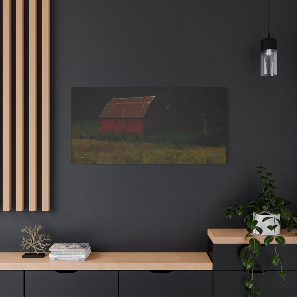 North Carolina  Rustic Red Barn Matte Canvas Wall Art (Stretched 1.25")