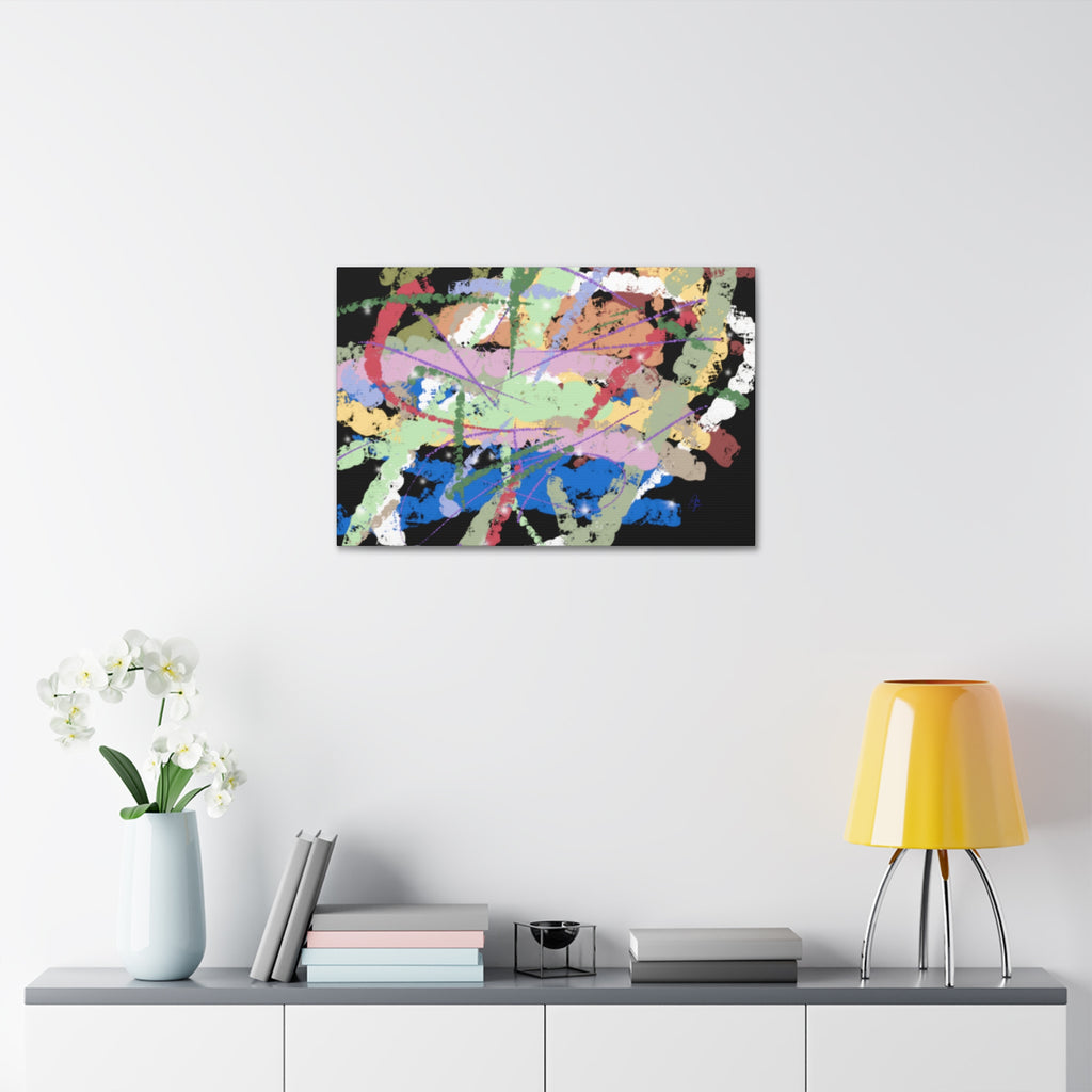Abstract Color Splash Canvas Print — Vibrant Modern Wall Art (Stretched 1.5")