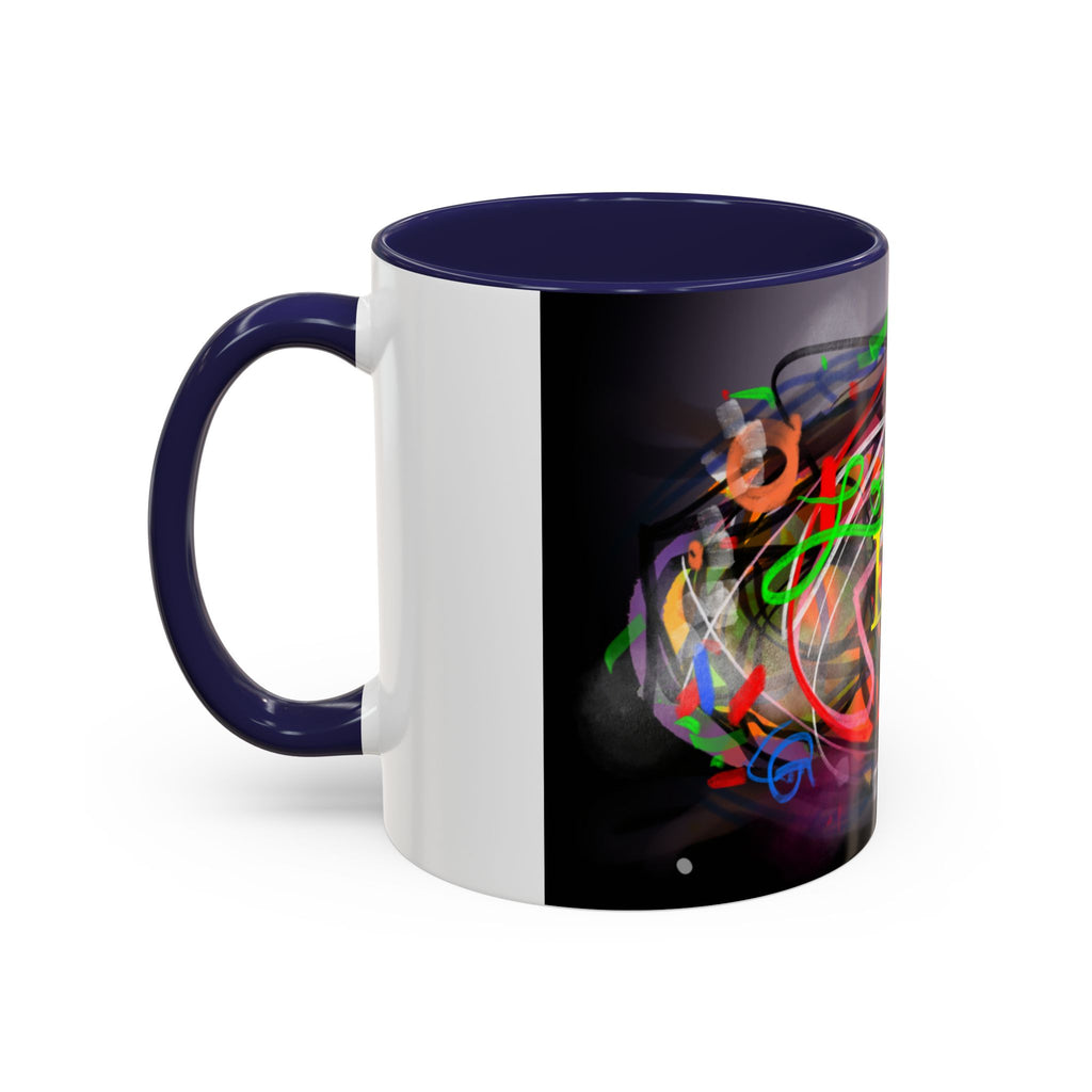 Abstract 'Live Your Life' Accent Coffee Mug — Colorful Artistic Ceramic Mug (11/15oz)