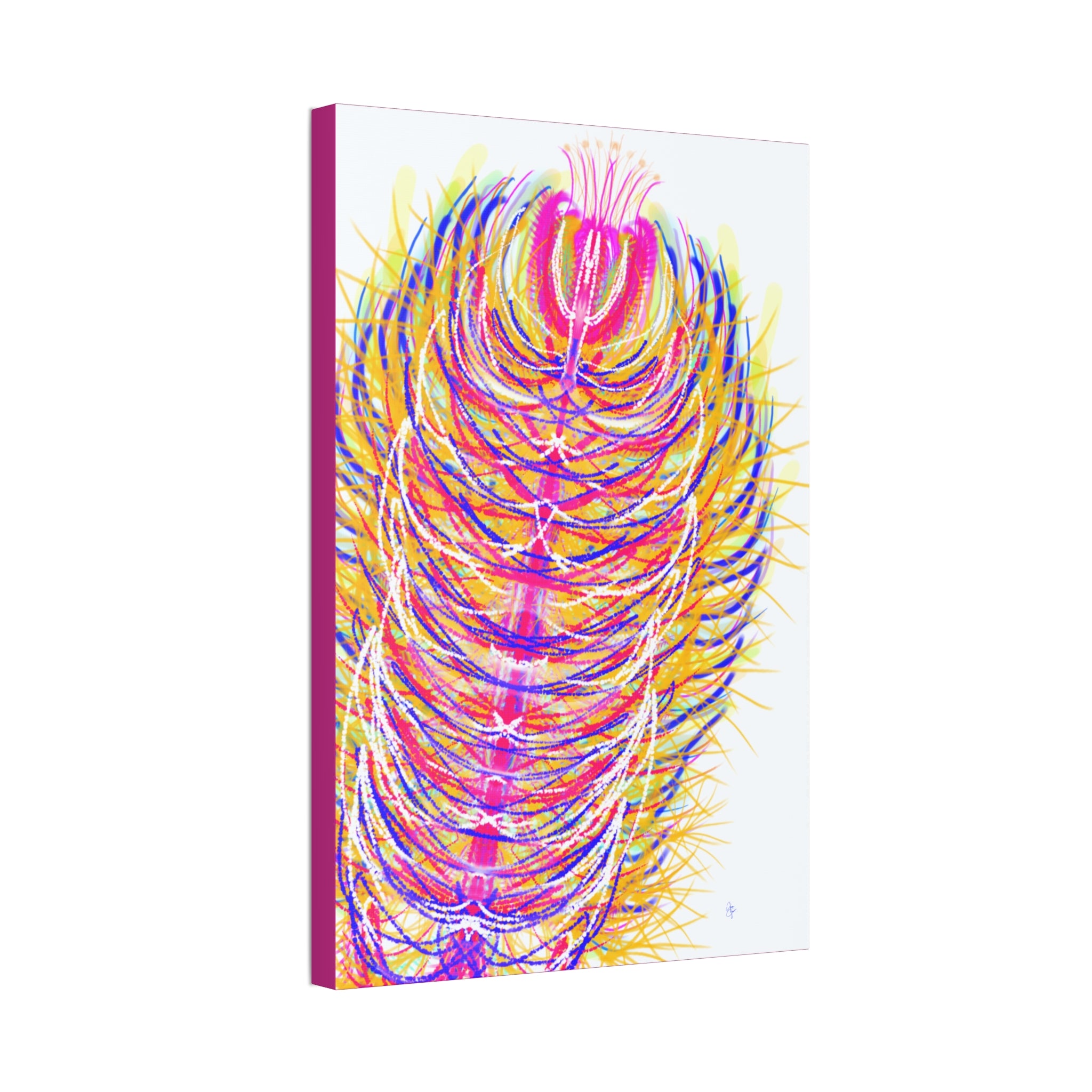 Colorful Feather Canvas Wall Art – Vibrant Abstract Plumage, Stretched 1.5"
