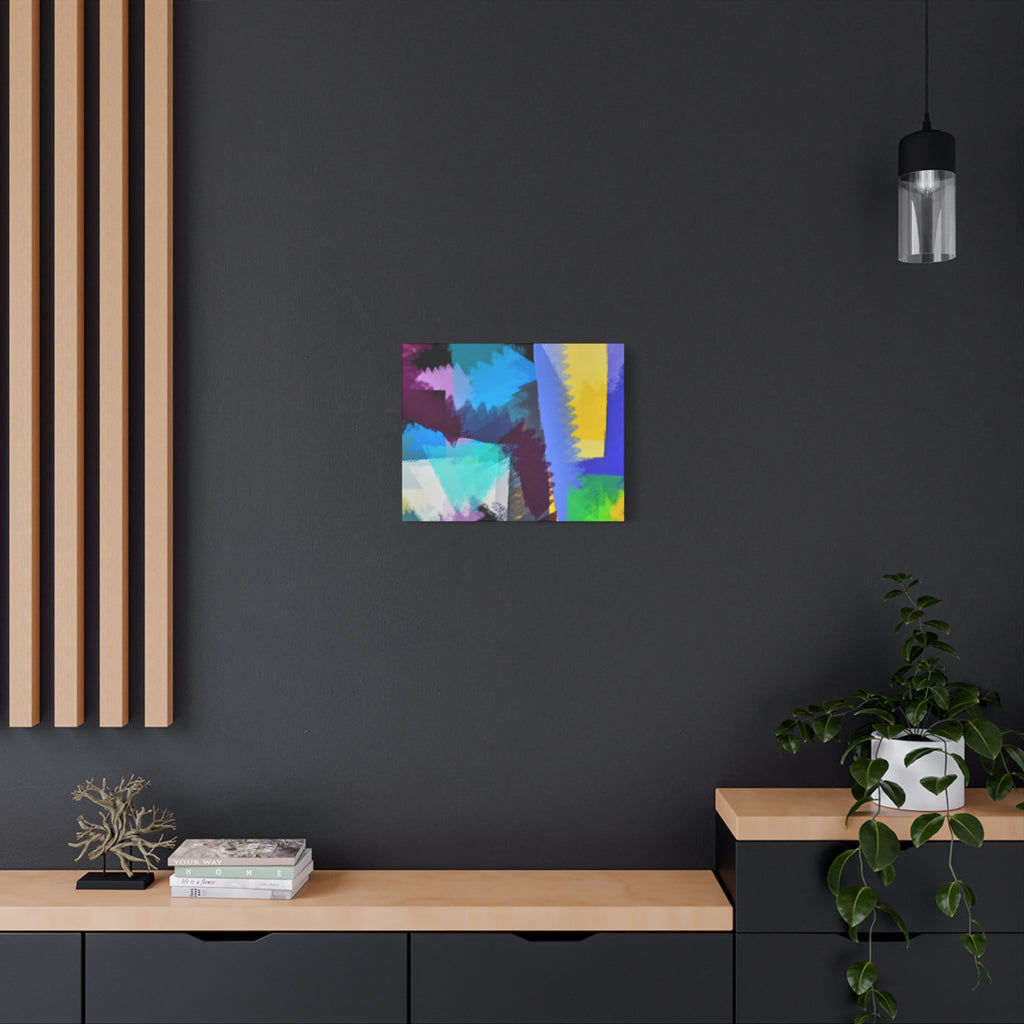 Abstract Color Burst Canvas Print — Vibrant Geometric Wall Art
