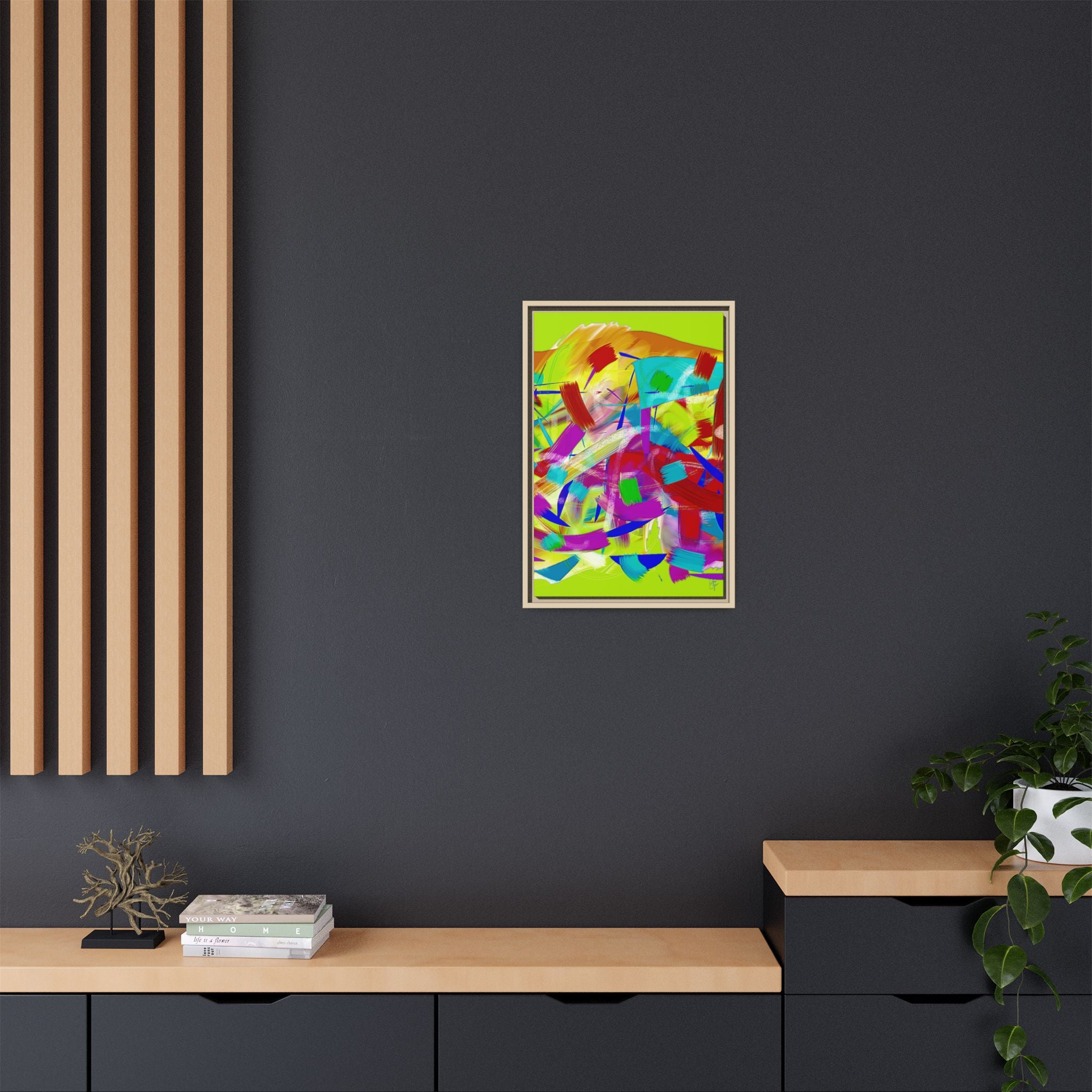 Matte Canvas, Framed (Multi-color)