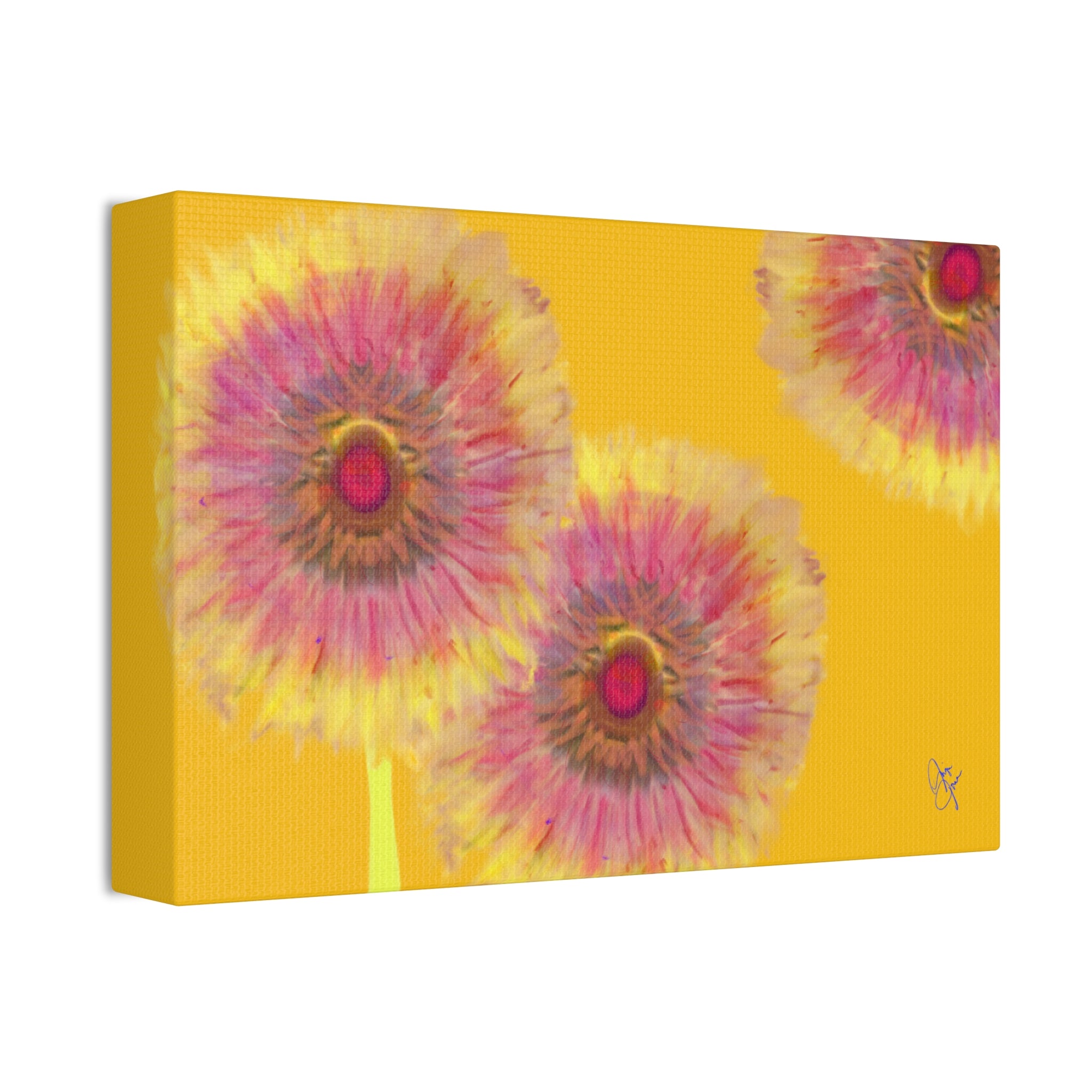 Sunburst Floral Canvas Print – Stretched 1.5'' Wall Art