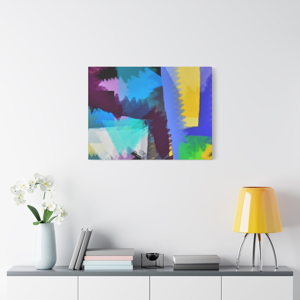 Abstract Color Burst Canvas Print — Vibrant Geometric Wall Art