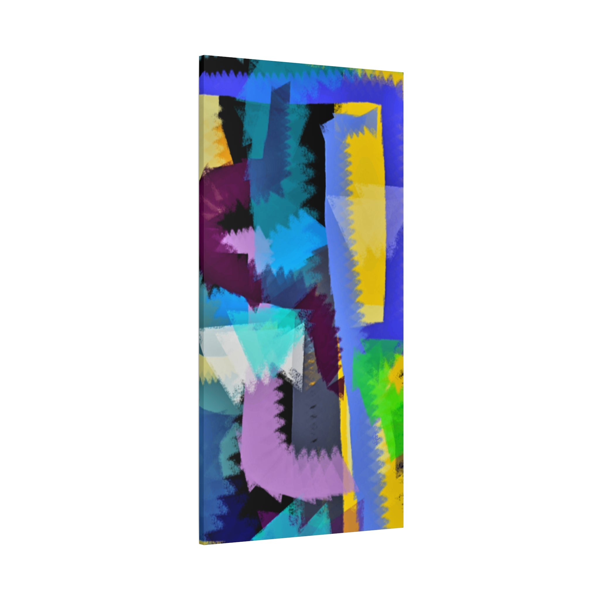 Abstract Color Burst Canvas Print — Vibrant Geometric Wall Art