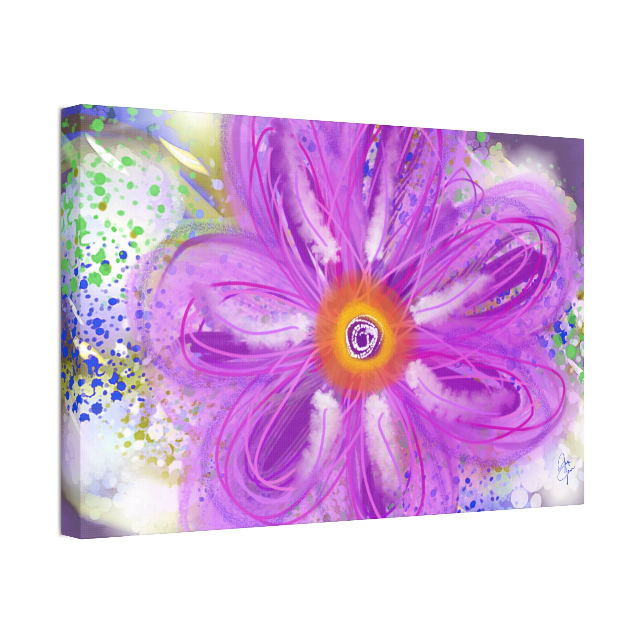 Purple Bloom Floral Canvas - Stretched 1.5" Wall Art