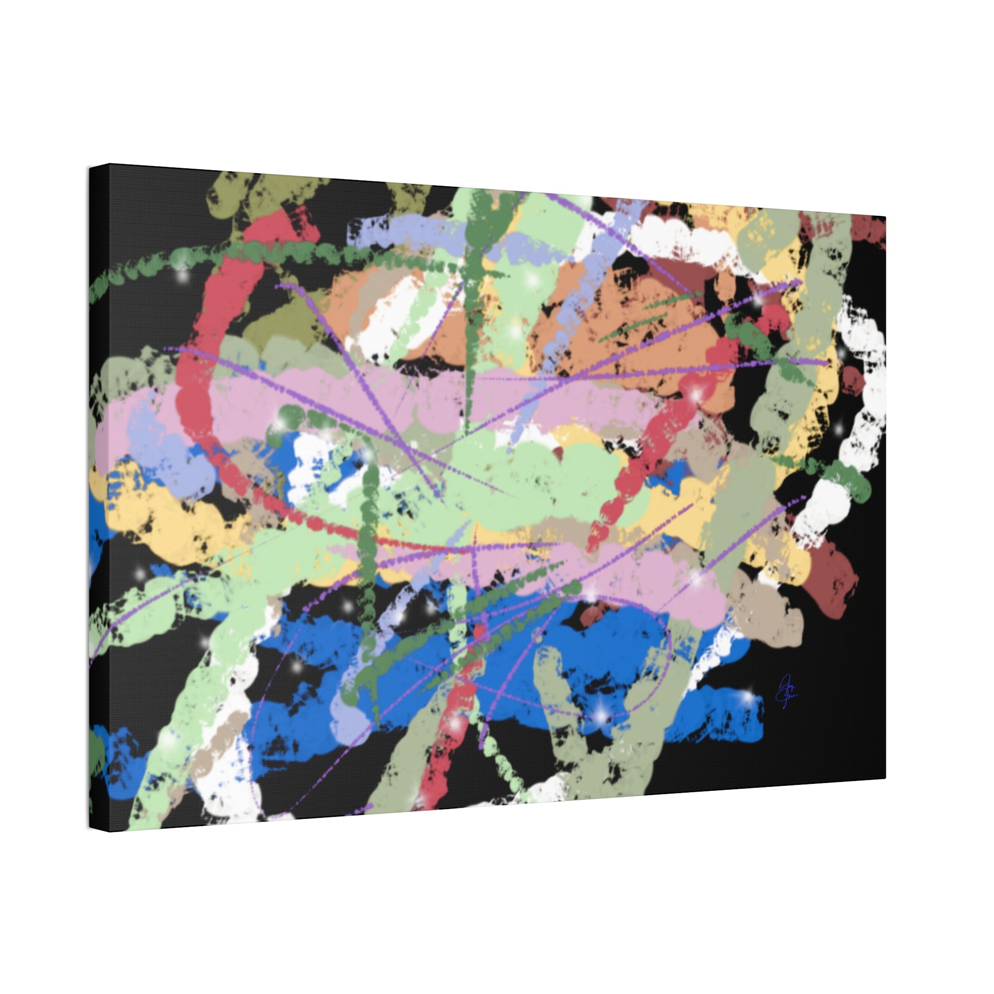 Abstract Color Splash Canvas Print — Vibrant Modern Wall Art (Stretched 1.5")