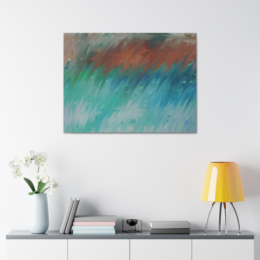 Ocean Breeze Abstract Canvas - Stretched 1.5" Wall Art