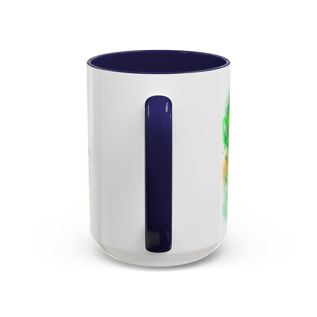 Sunlit Meadow Accent Coffee Mug — Watercolor Floral Sunrise (11/15oz)