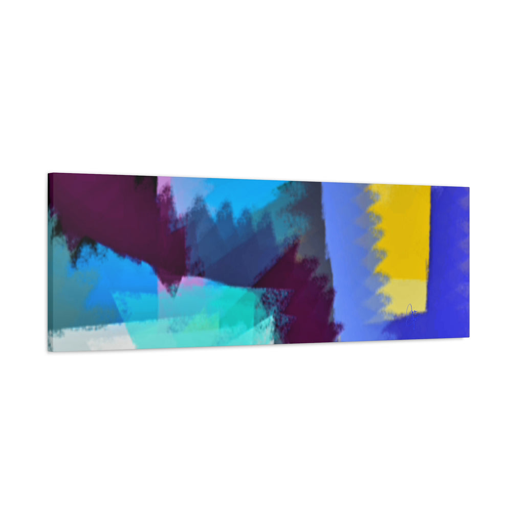 Abstract Color Burst Canvas Print — Vibrant Geometric Wall Art