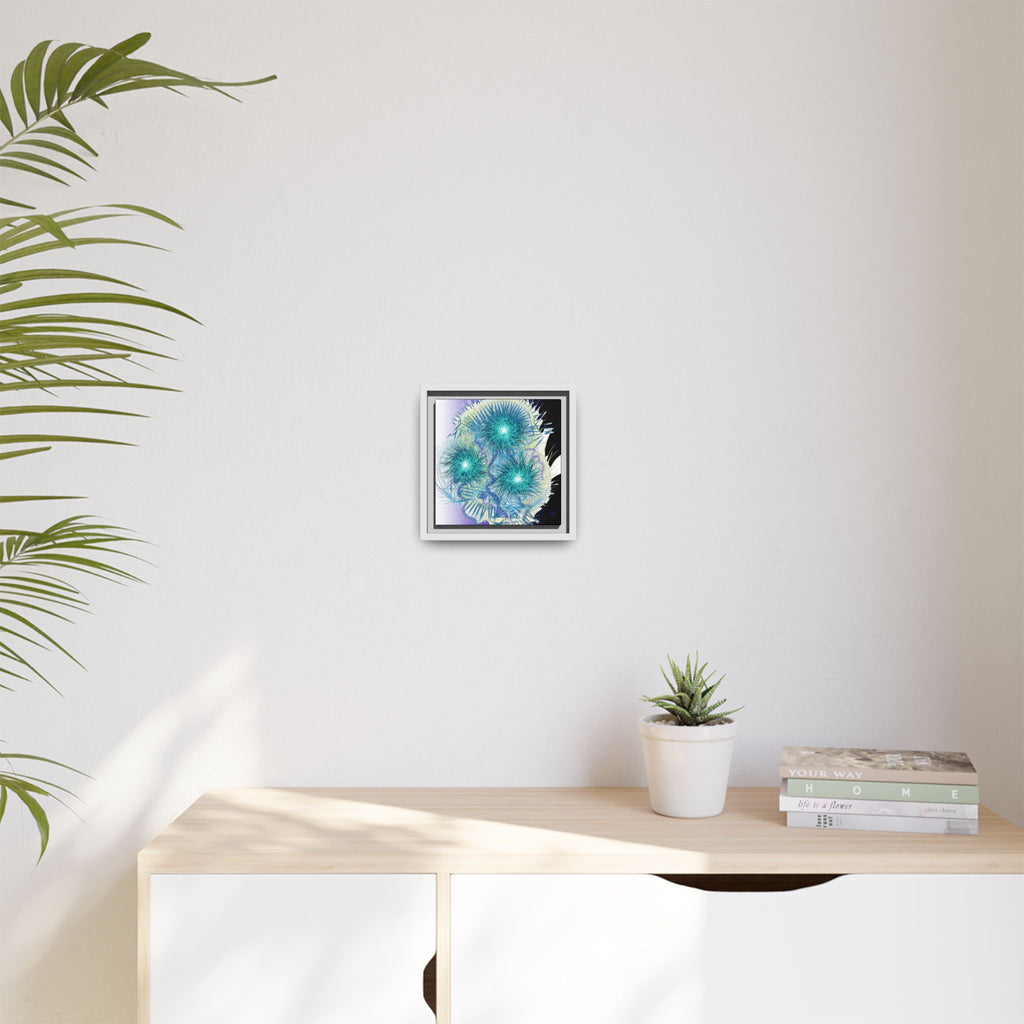 Dandelion Abstract Print Matte Canvas Framed Wall Art