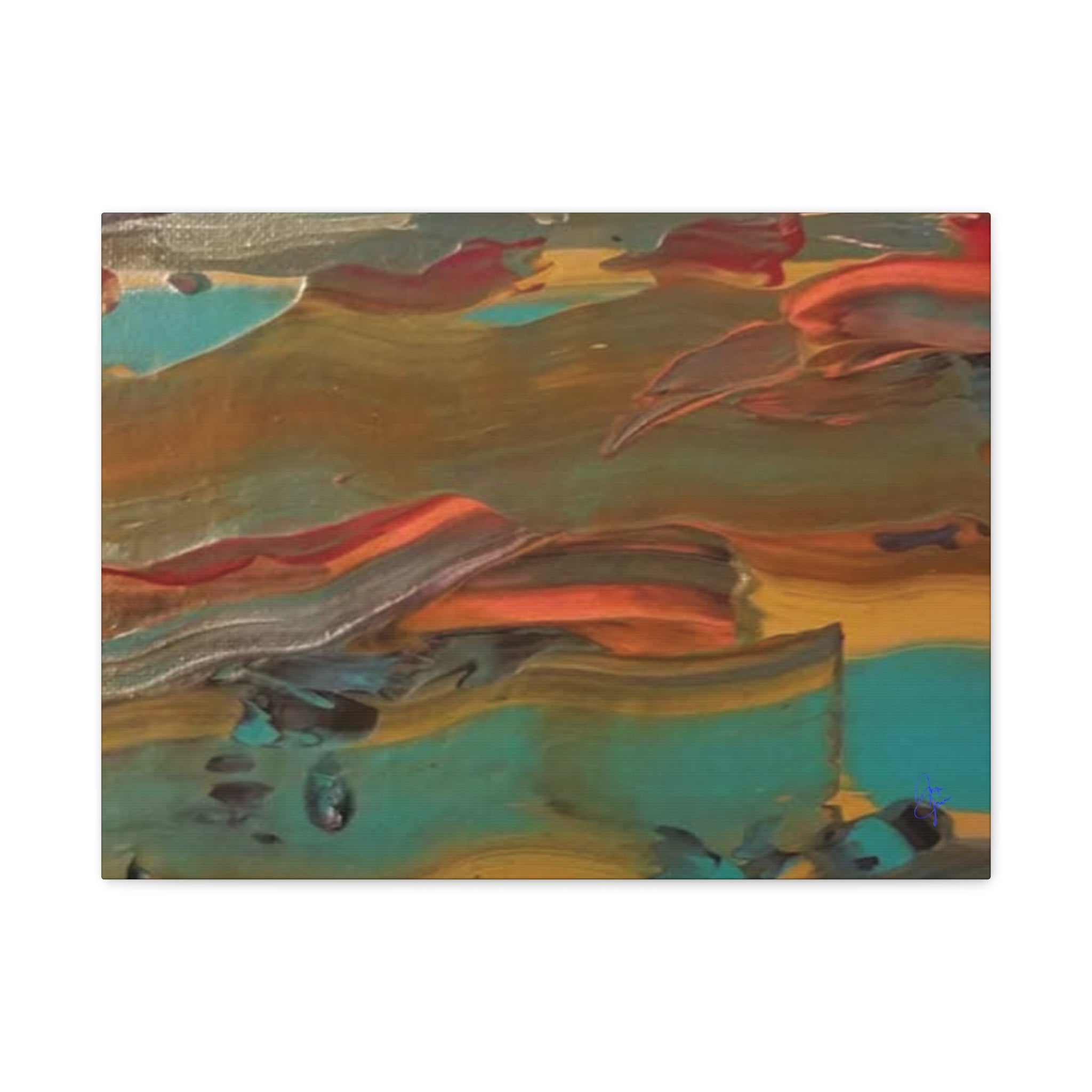 Abstract Colorwave Matte Canvas Print — Stretched 1.25" Wall Art