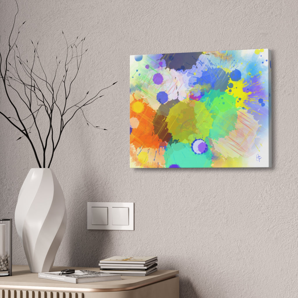 Abstract Color Splash Canvas Print — Stretched 1.5"