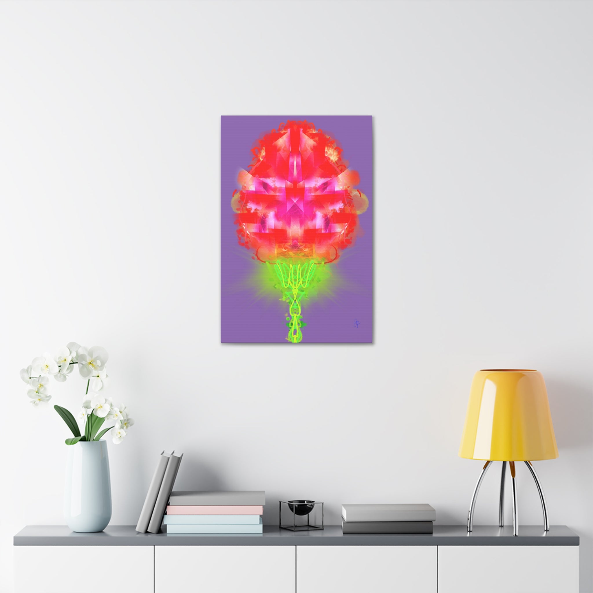 Single Rose Canvas Stretched 1.5" — Rose Wall Art