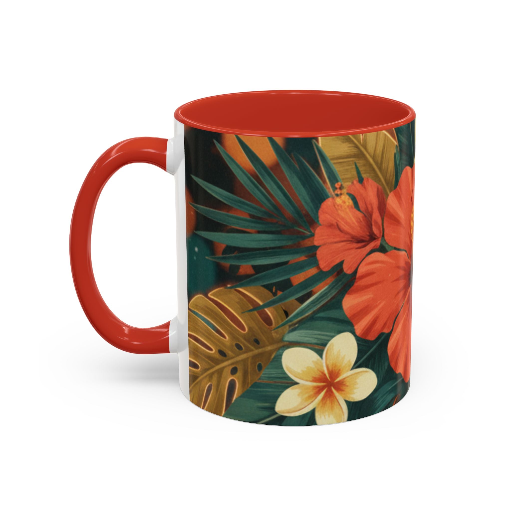 Hibiscus Tropical Coffee Mug — Floral Island Accent Mug (11/15 oz)