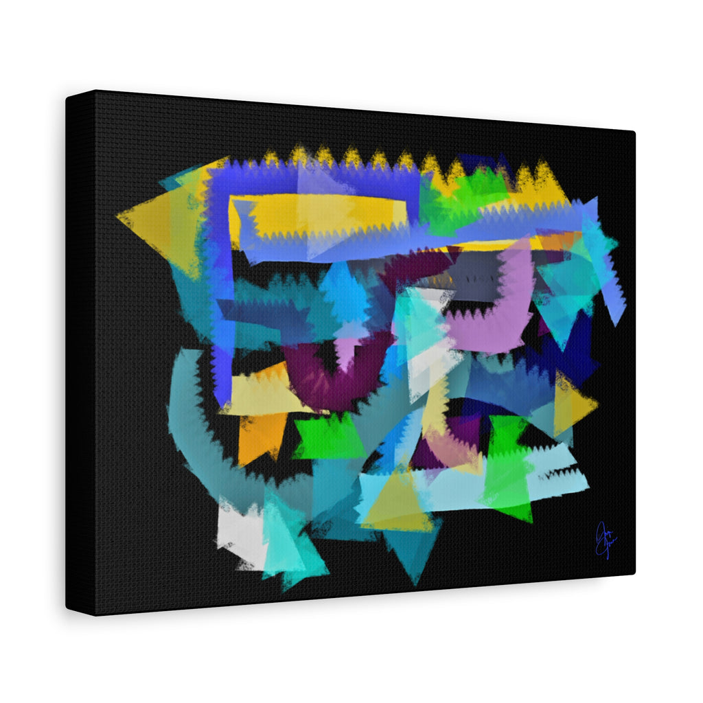 Abstract Color Burst Canvas Print — Vibrant Geometric Wall Art